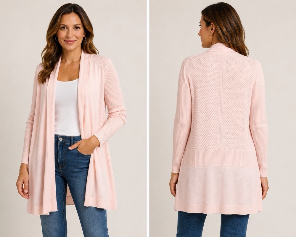 Liz Claiborne NWT Woman’s Cardigan Size XL . Light Pink.